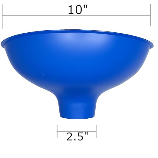 Extra-Large 10-Inch Industrial Wide-Mouth Funnel for Water Softener Brine & Resin Tanks – BPA-Free HIPS Plastic – Made in USA