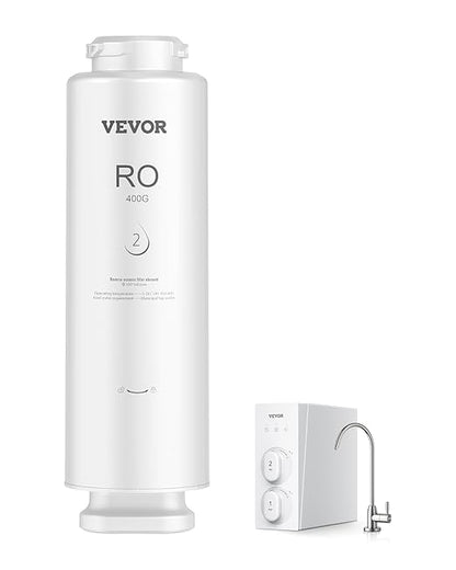 VEVOR Reverse Osmosis Filter, 9-Layers RO Water Filter Replacement, Compatible with SS-001 400GPD Under Sink Water Filter, 24 Months Reverse Osmosis Filter Cartridge, Reduces Lead, Chlorine, Rust