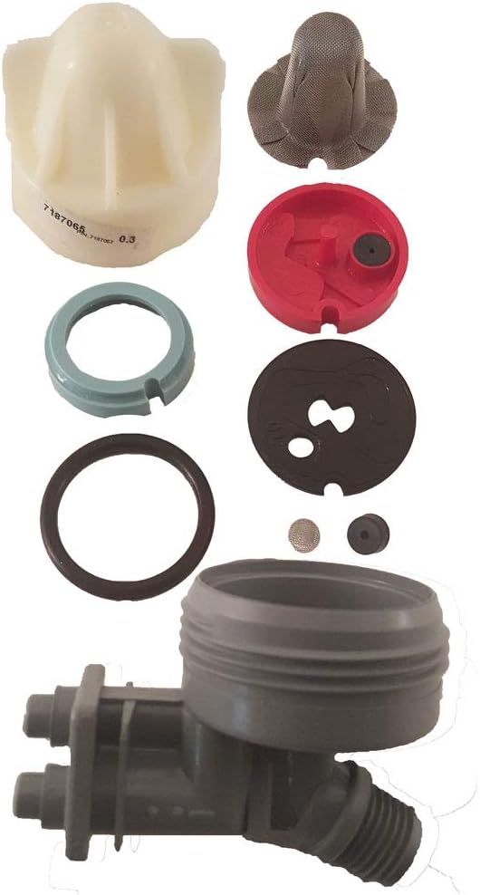 Kenmore 7187065 Water Softener Nozzle and Venturi Assembly (Replaces 7165704, WS15X10017, WS15X10034) Genuine Original Equipment Manufacturer (OEM) Part Gray and White