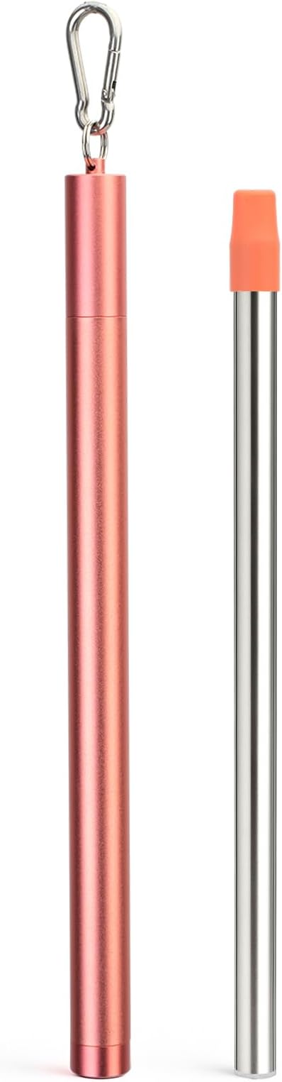 Sursip Stainless Steel Water Filter Straw | Reusable Personal Water Purifier, Outdoor Emergency Survival Gear for Camping Hiking Backpacking - 1 Pack