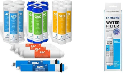 Express Water – 3 Year Reverse Osmosis System Replacement Filter Set & SAMSUNG Genuine Filter for Refrigerator Water and Ice, Carbon Block Filtration