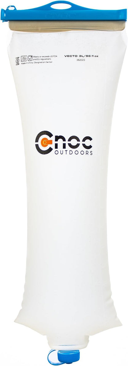 Vecto Water Collection and Filtration Bag (2L, 3L) - 28mm Neck Compatible with Popular Filters - Wide Opening for Easy Water Collection - Lightweight, Compact, Durable Tethered Cap and Slider