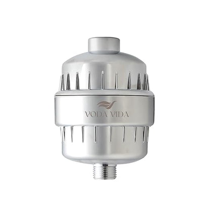 15-Stage Shower Filter for Hard Water | Universal High-Output Cartridge | Removes Chlorine, Heavy Metals for Softer Skin and Hair (15 Stage Shower Filter)