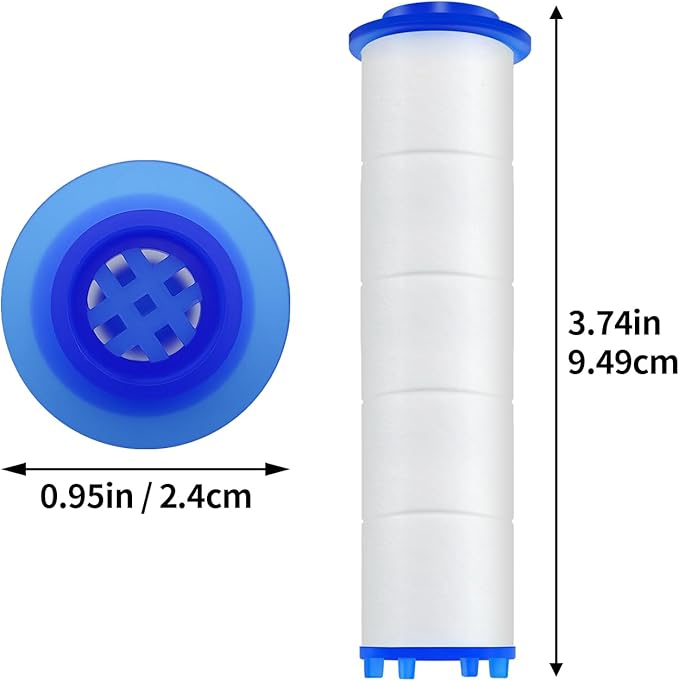 18 Pack Shower Filter Shower Head Filter PP Cotton Filter Handheld, Filter Replacement Filter Tool Suitable for Various Specifications of Shower Heads (3.74 inches)