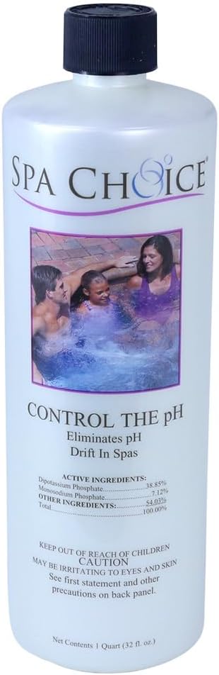 SpaChoice 1-Quart 4-Pack Premium Control The pH, pH Balance for Hot Tub, Made in USA