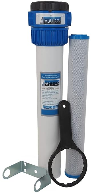 Aquios® AQFS220L Salt-Free Water Softener and Filter System, Low VOC, 1 Micron Filtration, VOC Removal, Scale Prevention, Prevent Corrosion