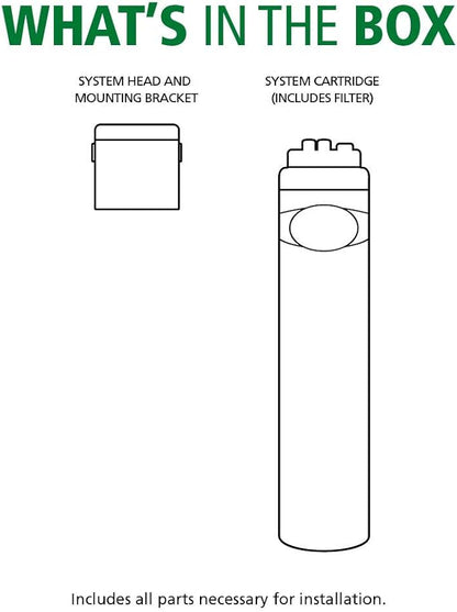 AO Smith Water Filter for Sink Faucet - Basic Direct Connect Under Sink Water Filter System - Carbon Block Filter Reduces Up to 99% of 9 Harmful Contaminants - AO-MF