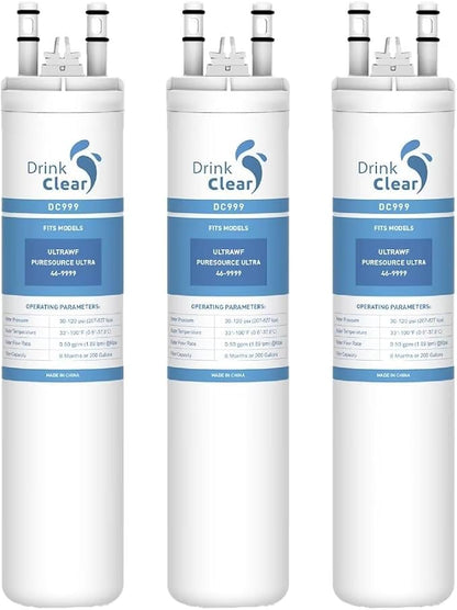 DC999 Replacement for ULTRAWF, 3 Pack | Compatible with ULTRAWF, Pure Source Ultra, Kenmore 9999, 46-9999 Water and Ice, Height 11 inches