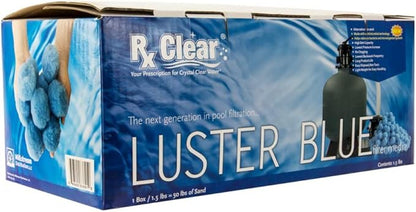 Rx Clear Blue Luster Filter Media for Swimming Pool Sand Filters | Alternative to Sand and Filter Glass | Specialty Technology Helps Keep Pools Clean | Lasts for Several Seasons | 4-Pack