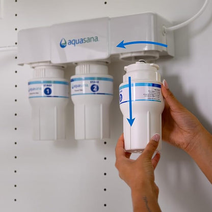 Aquasana Replacement Filter Housing Sumps| Fit Claryum 3-Stage Under Sink Water Filter | For AQ-5300 and AQ-6300 Systems | BPA-Free | 3 Count | AQ-C3-SUMP