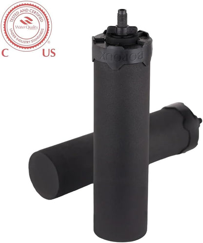 Boroux Foundation. Black Replacement Water Filter - Replacement For Berkey BB9-2 and Gravity-Fed Water Filter Systems
