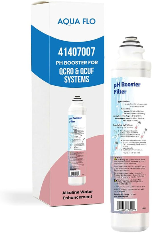 Aqua Flo 41407007 Quick Change pH Booster Filter for QCRO and QCUF 4-Stage Systems Remineralizes Water Raises pH Reduces Chlorine Taste and Odor