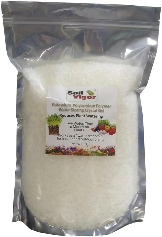 Commercial Grade Super Absorbent Polymer Potassium Based Water Crystal (5 Pound)