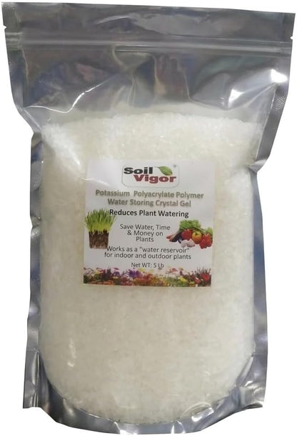 Commercial Grade Super Absorbent Polymer Potassium Based Water Crystal (5 Pound)