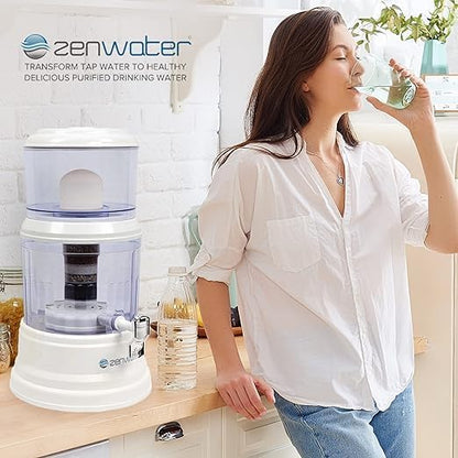 ZENWATER Genuine 5-Stage Mineral Cartridge Filter Replacement - Exclusively for Zen Water Countertop Gravity Filtration System - Clean and Mineral-Rich Hydration