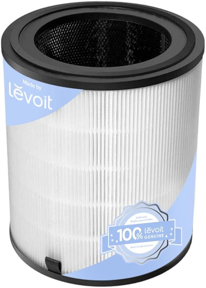 Levoit LV-H133 Air Purifier Genuine Replacement Filter, 1 Pack | High-Efficiency Activated Carbon for Removal of Smoke, Odor, Allergens, Pollen, LV-H133-RF, White