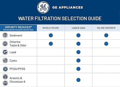GE Whole House Water Filtration System & Basic Filter | Reduces Sediment, Rust & More | Install Kit & Accessories Included | GXWH20T, FXUSC