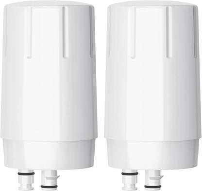Fil-Fresh 2-Pack Faucet Filter Replacement for Brita® Faucet Water Filter FR-200,FF-100, Brita® 36311 On Tap Faucet Filter System, NSF Certified to Reduce Chlorine, BPA-Free, White