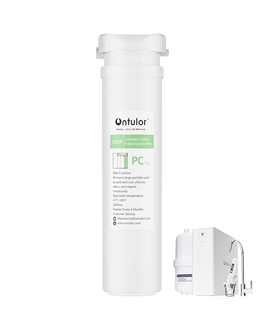 Ontulor S3OP PC Activated Carbon Polypropylene Filter, Reduces Chlorine, Odor & Sediment – Pre-Filter Replacement Cartridge for Ontulor S3OP System (S3OP-With Tank-PC)