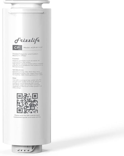 FRIZZLIFE ASR411 Replacement Filter Cartridge for PD1000-TAM4 Reverse Osmosis System (1st Stage)