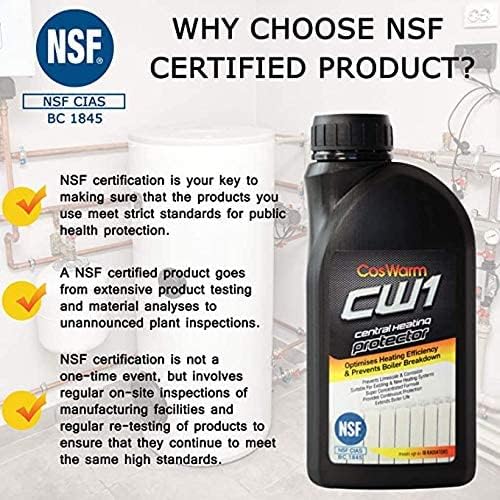CW1 Central Heating Inhibitor & Protector | Treats Up to 18 Radiators | Boiler Water Chemicals | Prevents Rust, Corrosion & Scale in Boilers, Hot Water Systems & Hydronic Heating Systems