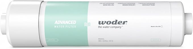 Inline Water Filter Under Sink, Fridge & RV Use, Removes PFAS & Lead | Fits Under Sink, Fridge, Ice Maker & RV, 1/4in JG Fittings, Up to 10,000 Gal / 3-Yr Capacity, WQA Certified, US Made
