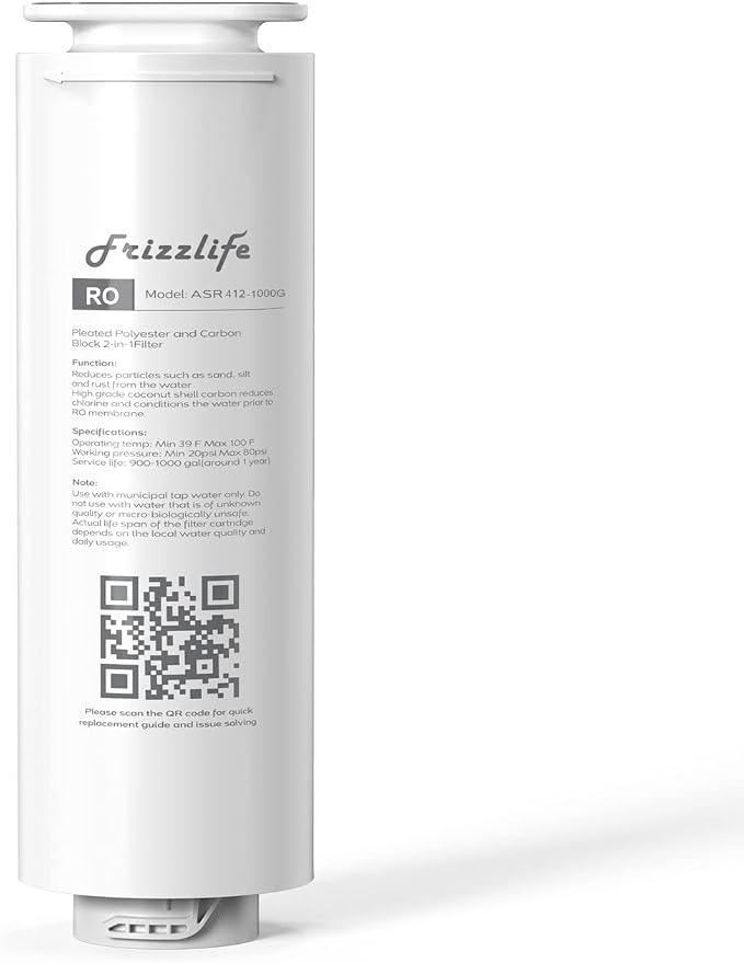 Frizzlife ASR412-1000G RO Replacement Filter Cartridge For PD1000-TAM4 (2nd Stage)