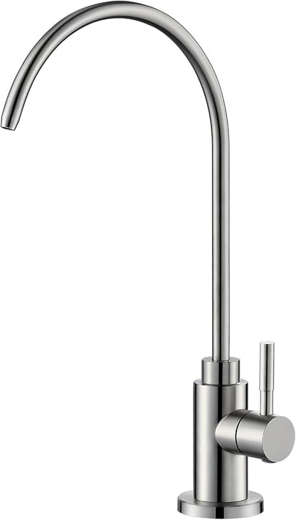 Reverse Osmosis Faucet Fits Most RO Units or Water Filtration System, Non-Air Gap Stainless Steel Drinking Water Faucet for Bar, Kitchen Sink, RV (DM001 BN)