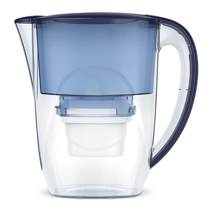 Aqua Optima Oria Water Filter Jug & 1 x 30 Day Evolve+ Filter Cartridge, 2.8 Litre Capacity, for Reduction of Microplastics, Chlorine, Limescale and Impurities, Blue