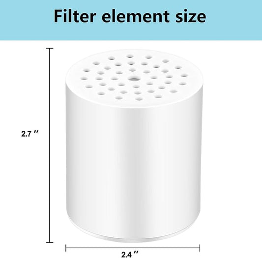 15 Stage Universal Shower Water Filter Cartridges for Chemical & Chlorine Reduction, Hard Water, pH Balance Restoration - Replacement for All Similar Shower Systems (4 Pack)