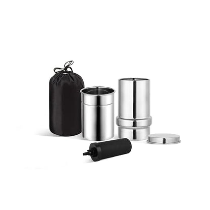 NSF/ANSI 42&372 Standard 1L (1000 ML) Portable Stainless Steel Gravity-Fed Water Filter Gravity Sport Bottle with Carbon Filter, for Travel, Camping, Backpacking and Emergency Preparedness