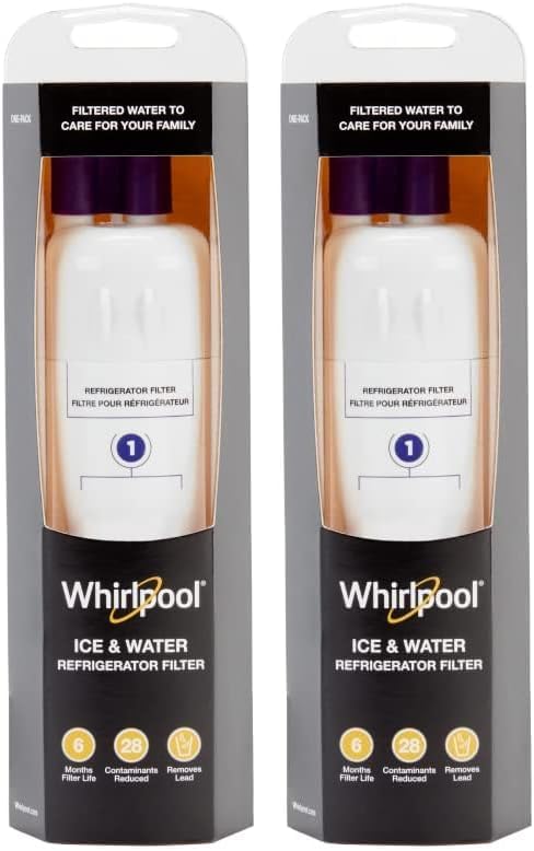 Whirlpool® Refrigerator Ice and Water Filter 1 - WHR1RXD1,-Pack,Purple,(Pack of 2)