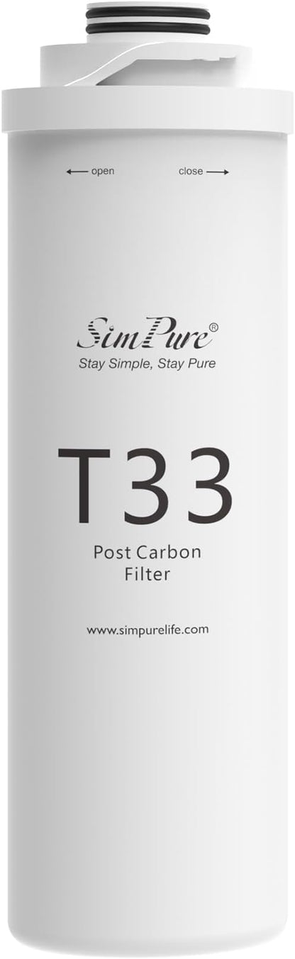 SimPure T1 Series T33 Filter Replacement Cartridge for Model T1-100, T1-400UV, 3-6 Months Replacement Cartridge (1 Pack)