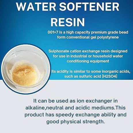 Premium Water Softener Resin 1 Cu Ft Replacement Media - 25L - 32,000 Grain Ion Exchange High-Capacity Cation Resin Beads - 7% Cross-Link Structure NSF Certified for Home Use