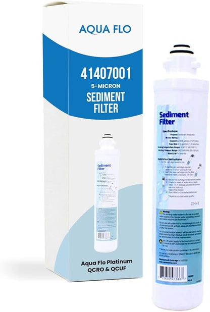 Aqua Flo 41407001 Sediment Filter – Quick Change Pre-Filter for Aqua Flo Platinum QCRO 4-Stage RO Systems – 5 Micron, High-Performance Cartridge, Easy Twist-Lock Install