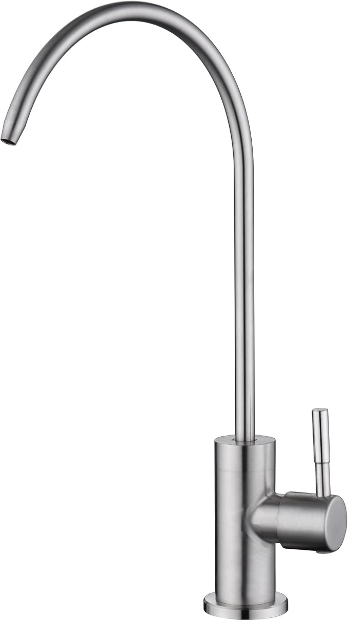 SUMERAIN Drinking Water Faucet for Kitchen Sink, NSF Certification | Brushed Nickel, Lead-Free, SUS304 Stainless Steel, Water Filter Faucet for Reverse Osmosis or Water Filtration System