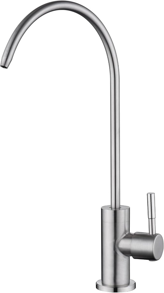 SUMERAIN Drinking Water Faucet for Kitchen Sink, NSF Certification | Brushed Nickel, Lead-Free, SUS304 Stainless Steel, Water Filter Faucet for Reverse Osmosis or Water Filtration System
