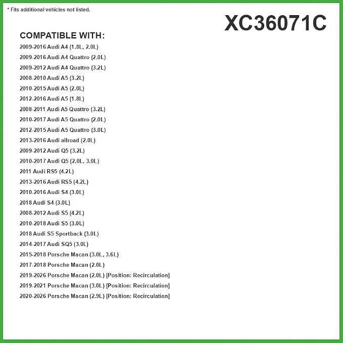 ECOGARD XC36071C Premium Cabin Air Filter with Activated Carbon | Fits 2010-2017 Audi Q5 2.0L, 3.0L; 2009-2016 A4 Quattro 2.0L; 2015-2018 Porsche Macan 3.0L, 3.6L; 2020-2026 Macan 2.9L
