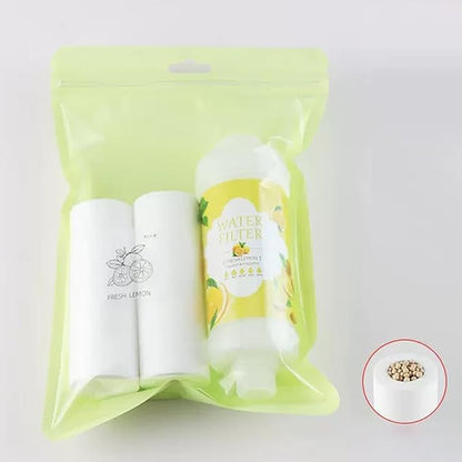 Vitamin C Shower Filter for Hard Water Filter + 2 Shower Aromatherapy Replacement Cartridge Bathroom Accessories Remove Chlorine Fluoride Heavy Metals Lemon Scent