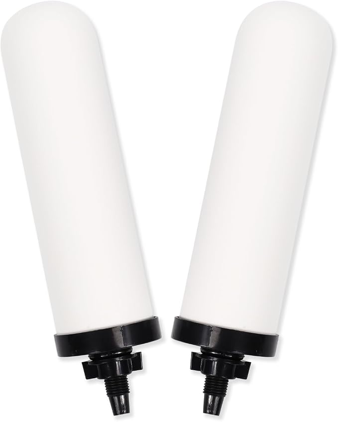 2 Pack 7'' ceramic water filter Candle with Activated Carbon