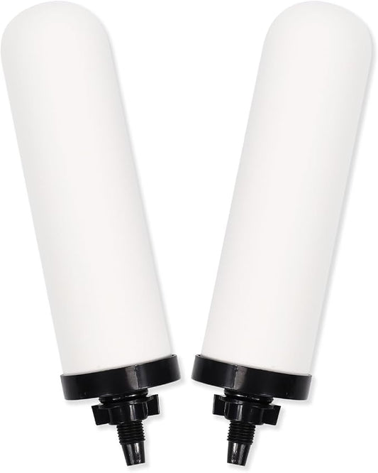 2 Pack 7'' ceramic water filter Candle with Activated Carbon