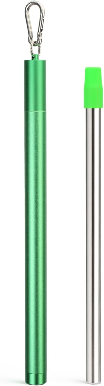 Sursip Stainless Steel Water Filter Straw | Reusable Personal Water Purifier, Outdoor Emergency Survival Gear for Camping Hiking Backpacking - 1 Pack