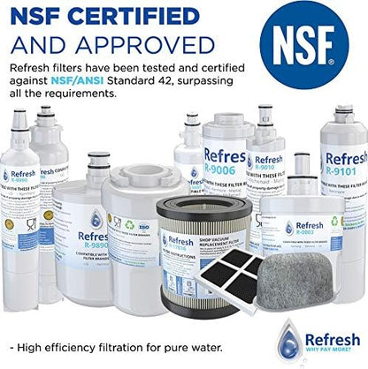 Refresh R-9010 Refrigerator Water Filter, Compatible with Kenmore 46-9010, 469010, 9010, 46-9085, AquacrestAQF-4396508, Aquafresh WF285 and IcePure RFC05000A (1)