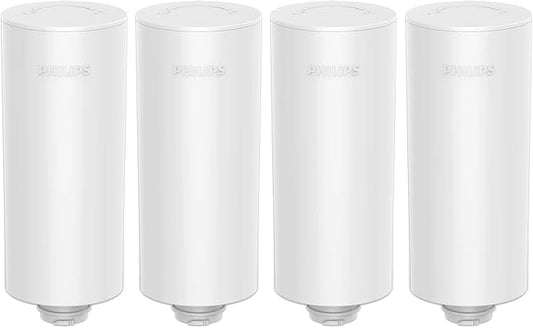 PHILIPS 4 Pack Plus Filter Cartridges ADD566, Replacement Filter Cartridges for Instant Water Filter Pitcher ADD5902 ADD5903 ADD5912 ADD5913,Reduces 46 impurities & 99% of Lead,1 Filter for 3 Months