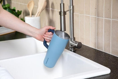 LifeStraw Go Series — Double Wall Insulated 24oz Stainless Steel Water Filter Tumbler, designed for everyday Use, removes bacteria, Parasites, Microplastics, and improves taste, Icelandic Blue