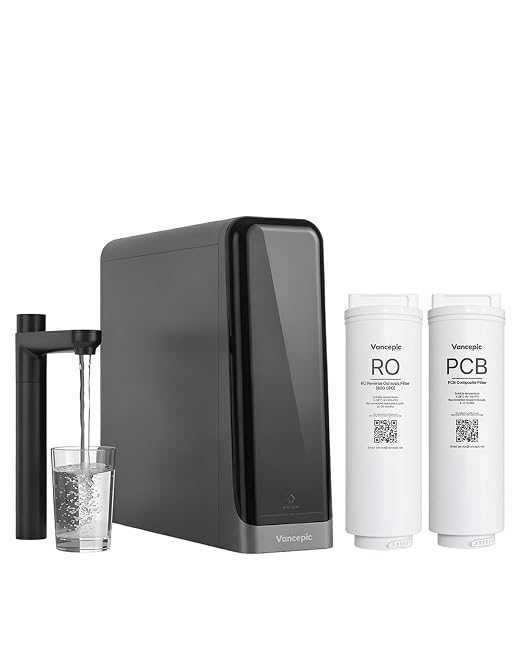 Vancepic QR800 Under Sink Osmosis Water Filter System, 800GPD RO Water Purifier with Faucet, Touch Control, 2:1 Pure to Drain Ratio, Fast Flow Rate 0.55 GPM for Kitchen, Includes Leak Detection
