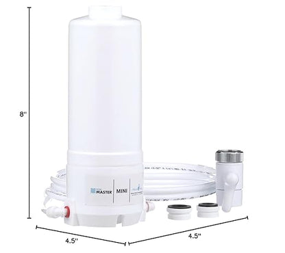Home Master HM-MINI-1CCB Countertop Faucet Filter, 1500 Gallons Replaceable Filter, 1-Micron Absolute, Powerful Catalytic Carbon, Removes Chloramines, Chlorine, Chemicals, VOCs & More, Made in USA