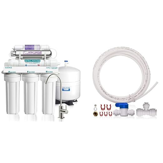 ROES-PHUV75 Essence Series Top Tier Alkaline Mineral and Ultra-Violet UV Sterilizer 75 GPD 7-Stage Ultra Safe Reverse Osmosis Drinking Water Filter System and Ice Maker Installation Kit