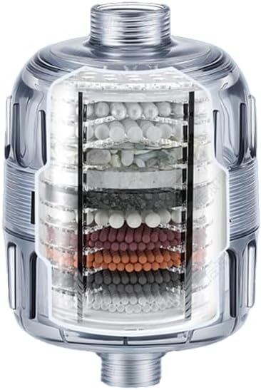 12-Layer Composite Filter Shower Water Softener, Hard Water Softener, Chlorine & Heavy Metal Filtration,Improves Skin & Hair Texture, High-Flow Water Purification System