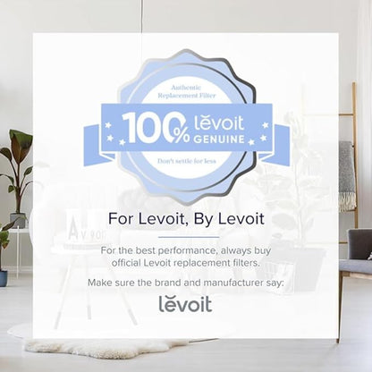 Levoit Sprout Air Purifier Genuine Replacement Filter, AHAM VERIFIDE, 3-Stage HEPA Filter, High-Efficiency Activated Carbon, 1 Pack, White